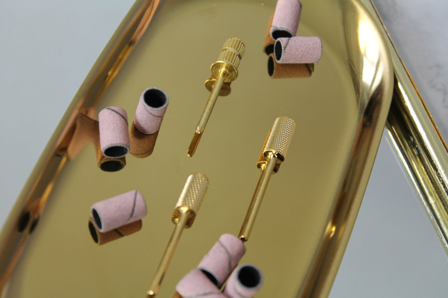 3pcs Drill Bit Set & Sanding Bands- Fine- Gold