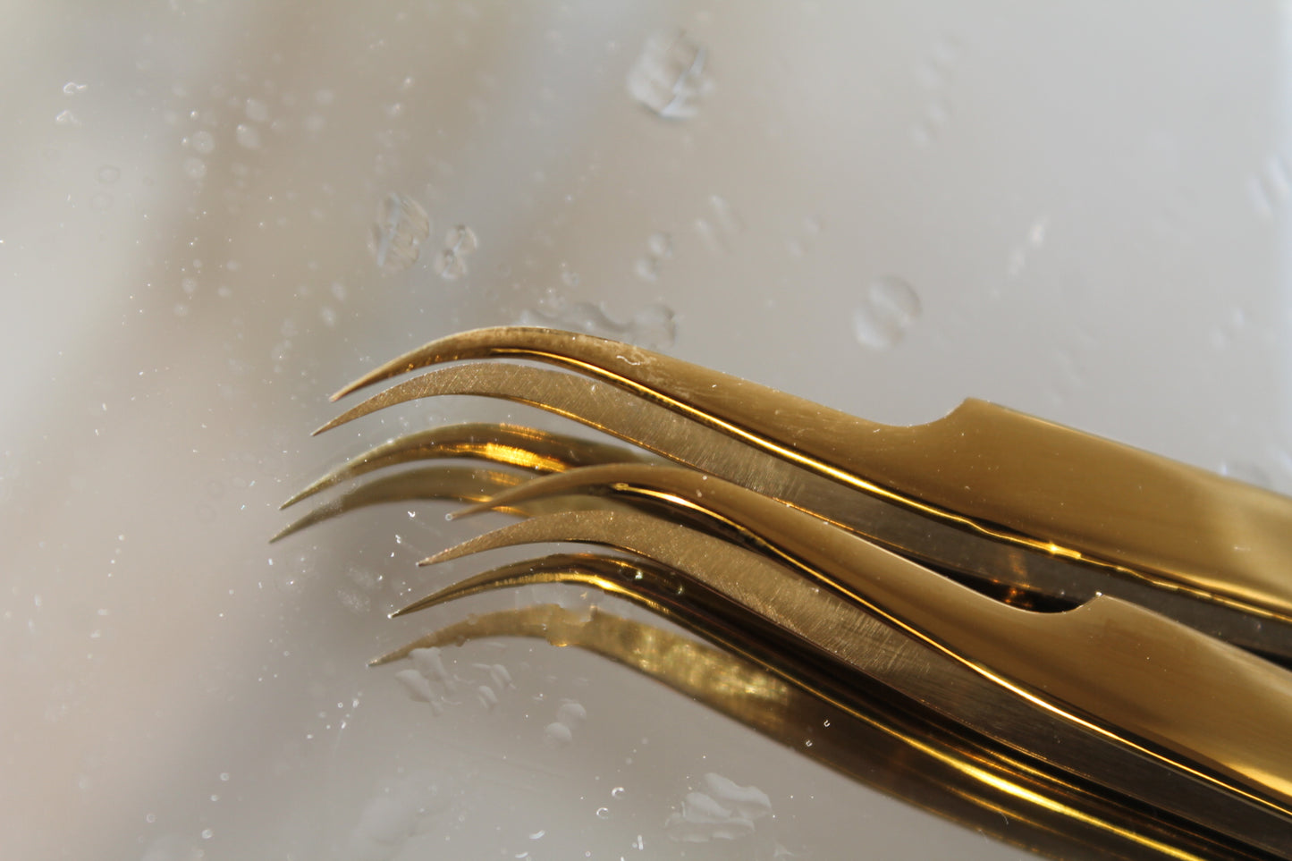 The 'Hazel' Curved Eyelash Tweezer- Gold
