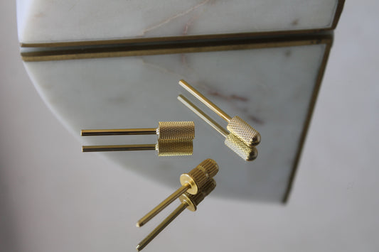 3pcs Drill Bit Set & Sanding Bands- Fine- Gold