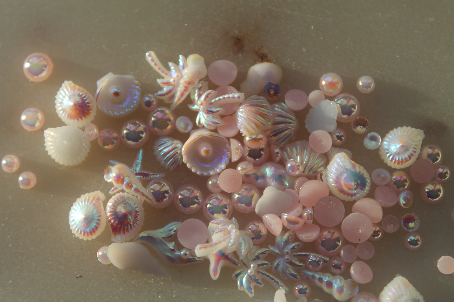 Sea Themed Nail Charms- Baby Pink