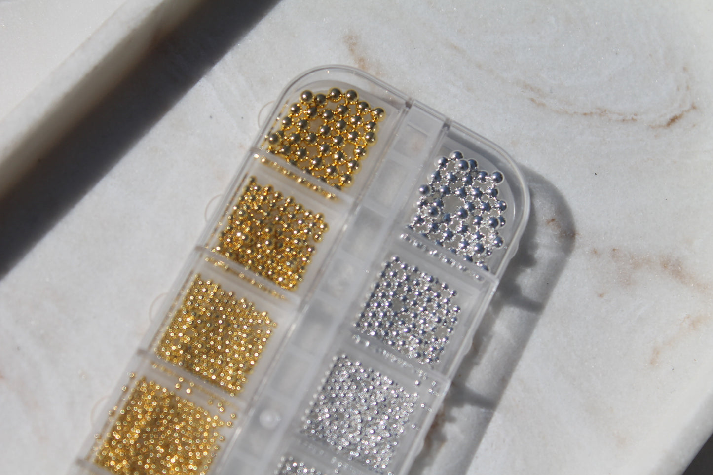 Nail Art Beads- Gold and Silver