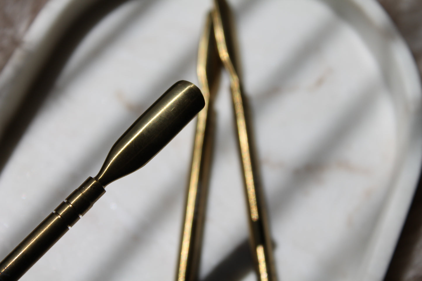 The 'Liora' Cuticle Pusher- Brushed Gold