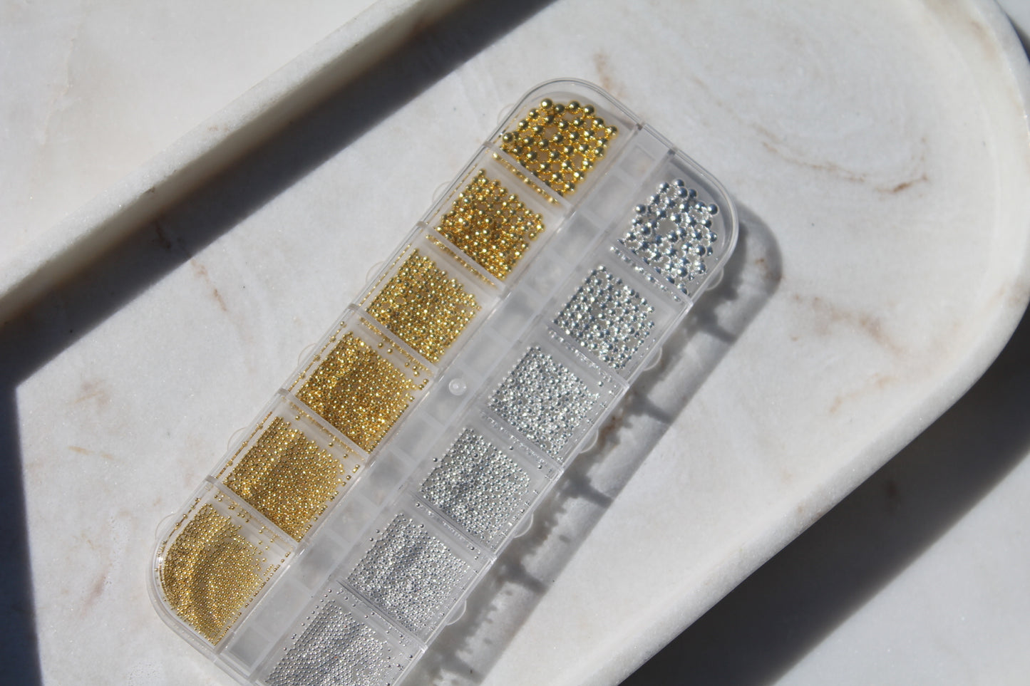 Nail Art Beads- Gold and Silver