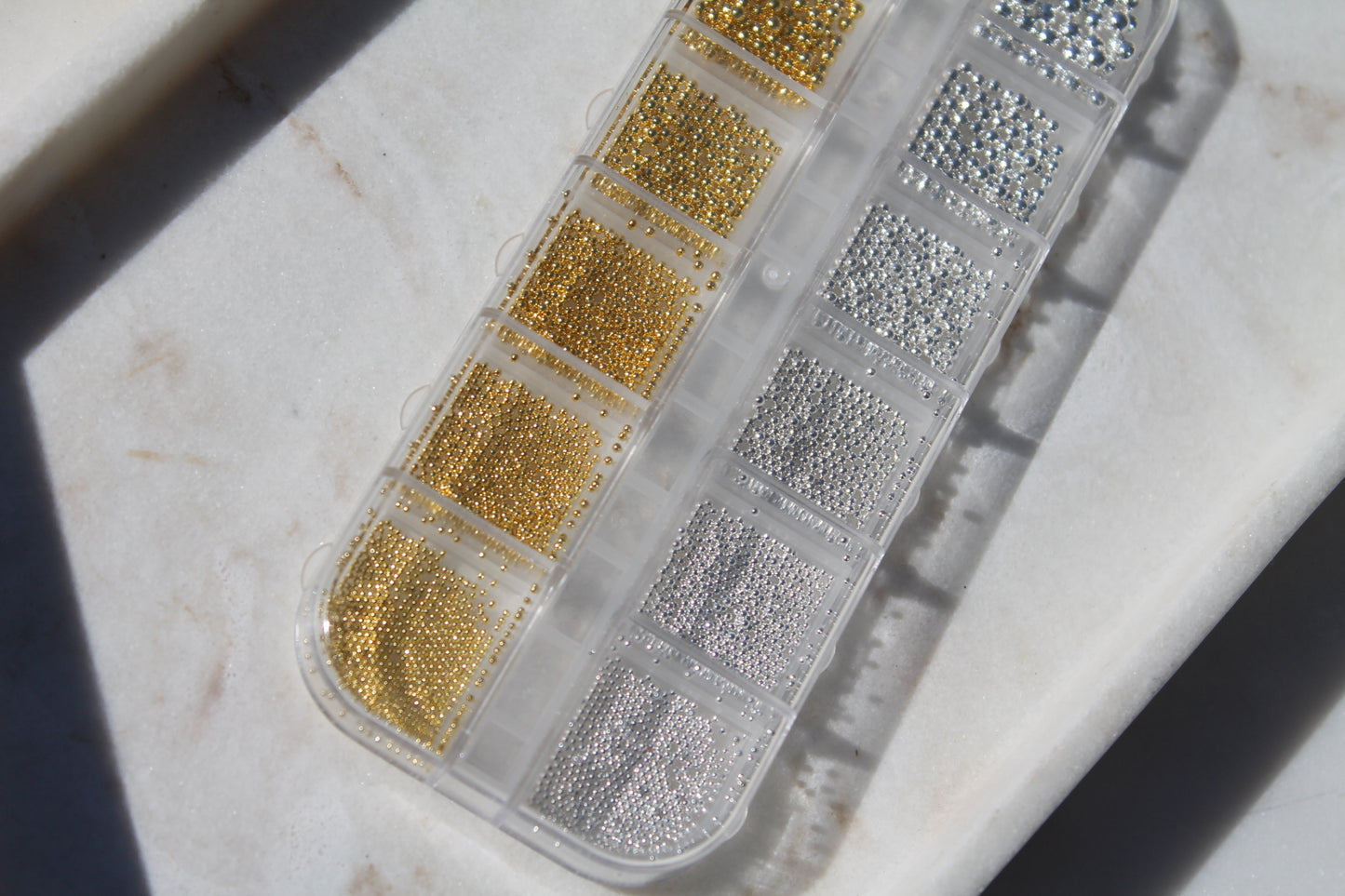 Nail Art Beads- Gold and Silver